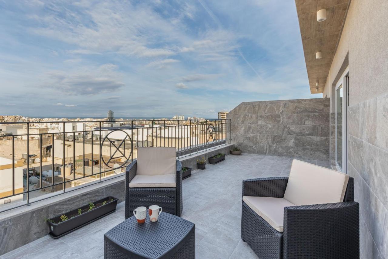 Terrace View- A Charming Two Bedrooms Penthouse Ac-Wifi Msida Exterior photo